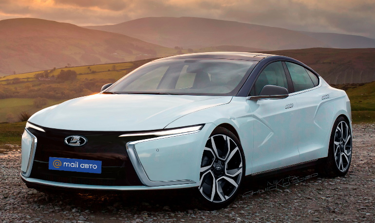 Электромобиль Lada Vesta FL, каким он мог бы быть